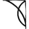Ekena Millwork Miller Wrought Iron Bracket, (Single center brace), Powder Coated Black 1 1/2"W x 10"D x 12"H BKTM01X10X12SMI - alternate 9